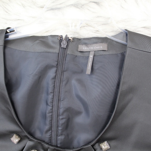 SOLD Kristin Davis Gray Dress W/Pockets - Picture 3 of 8